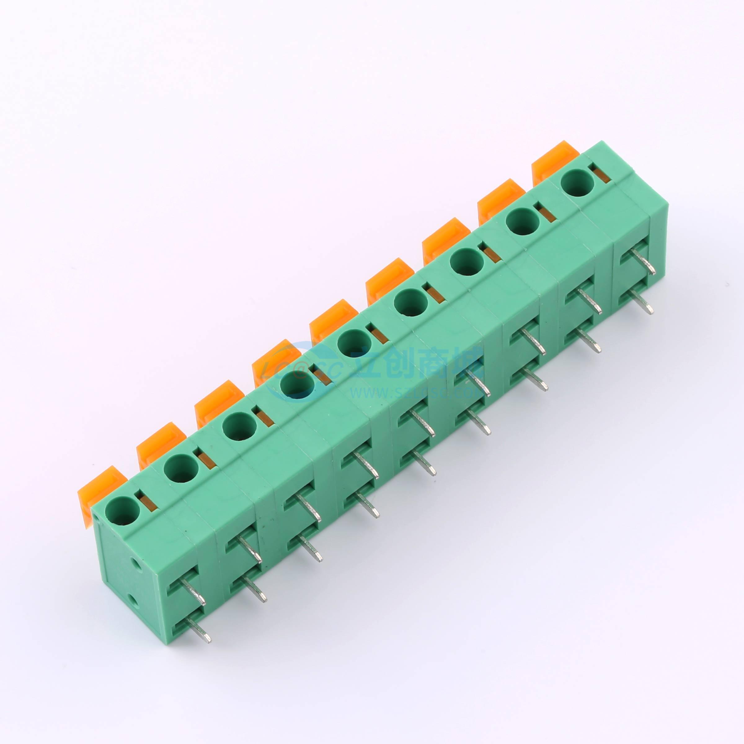 点击查看大图 MX142R-7.62-09P-GN01-Cu-A实物图