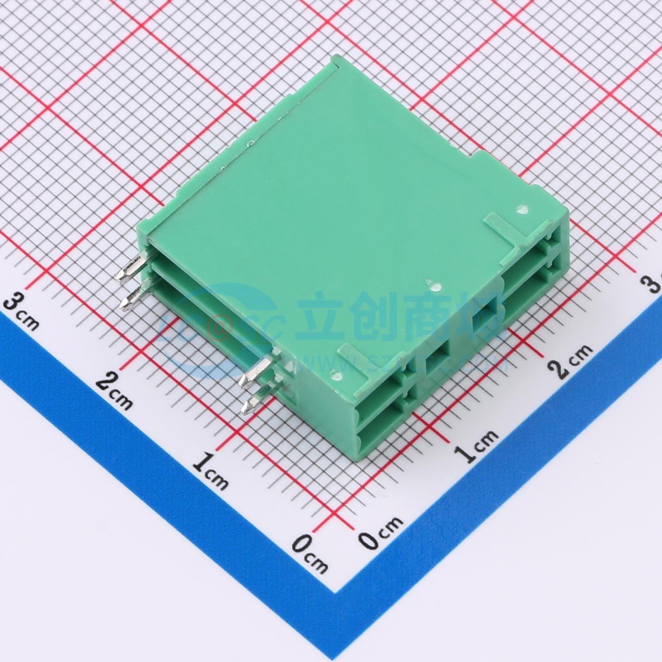 点击查看大图 MX15EDGRH-3.81-2*02P-GN01-Cu-A实物图