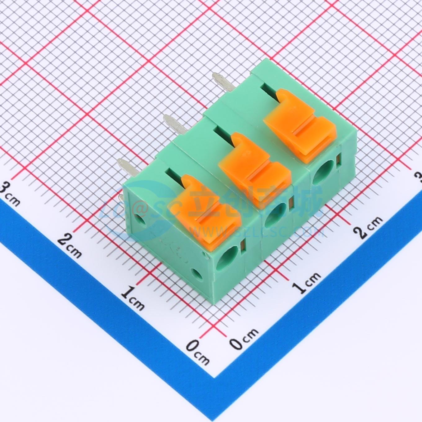 点击查看大图 MX142V-7.62-03P-GN01-Cu-A实物图