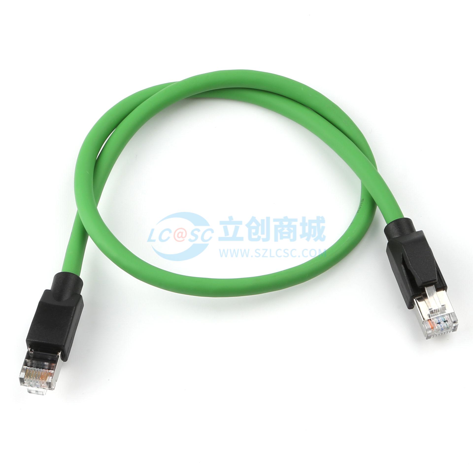CAT5E-STP-8P8Cx2-GRN L=500 MM实物图