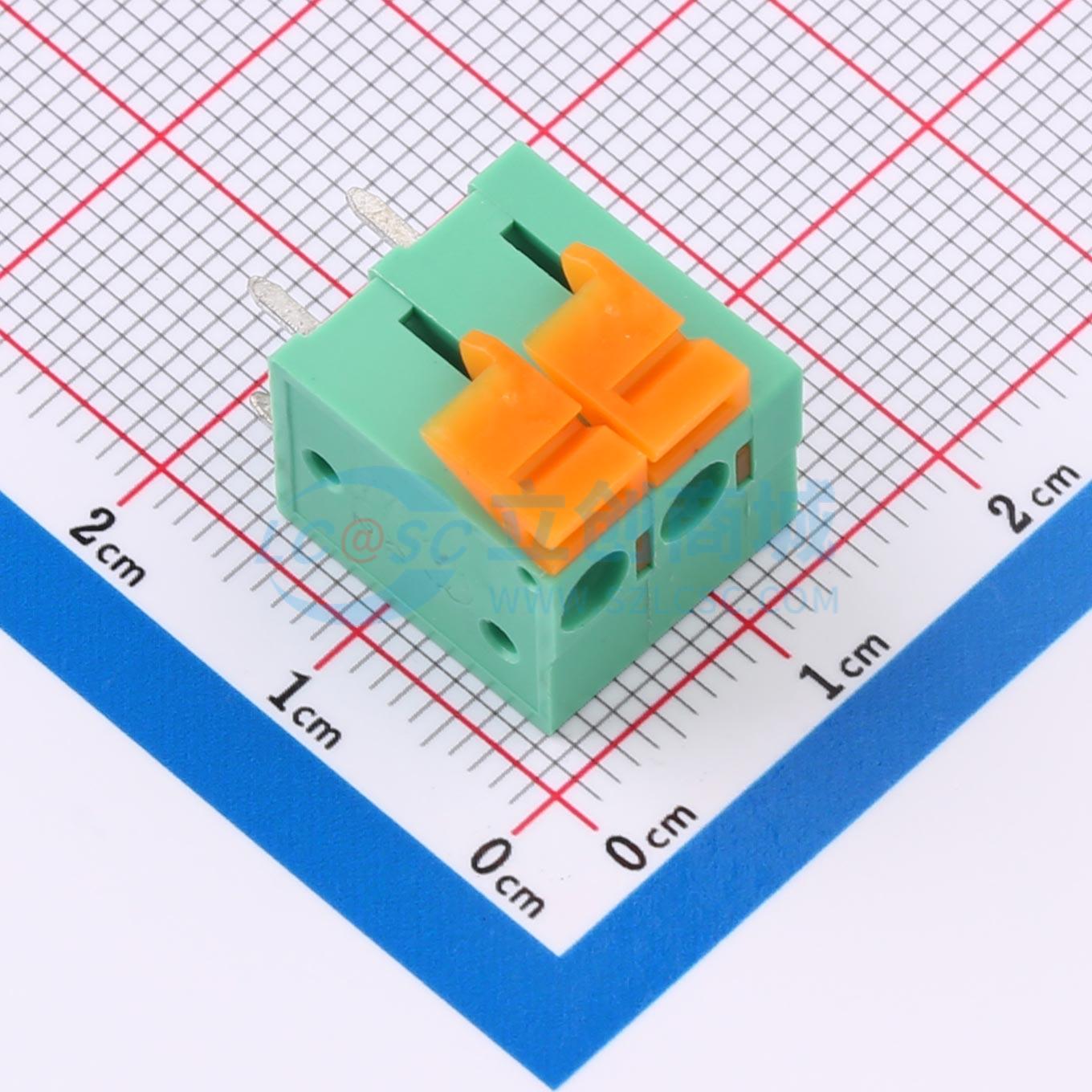 点击查看大图 MX142V-5.08-02P-GN01-Cu-A实物图