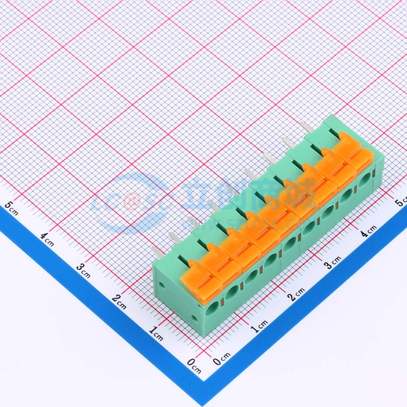 MX142V-5.08-09P-GN01-Cu-A实物图