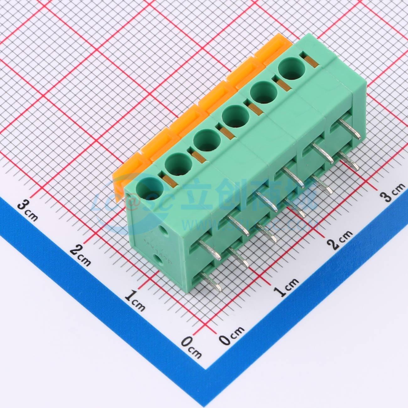 点击查看大图 MX142R-5.08-06P-GN01-Cu-A实物图