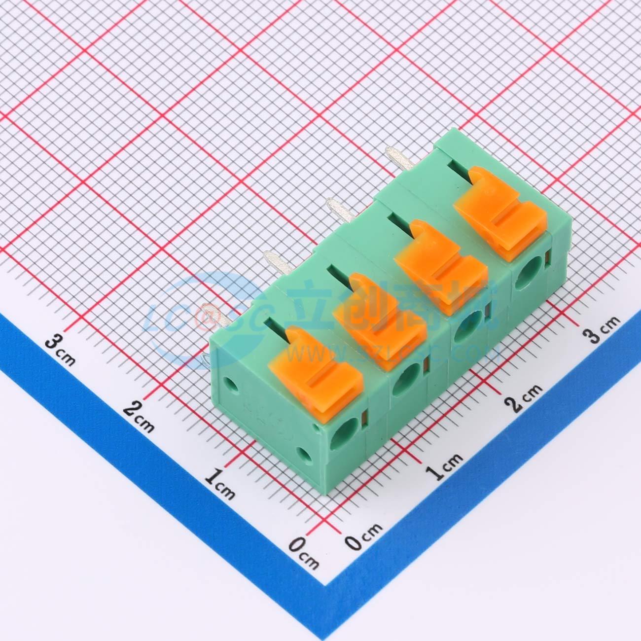 点击查看大图 MX142V-7.62-04P-GN01-Cu-A实物图