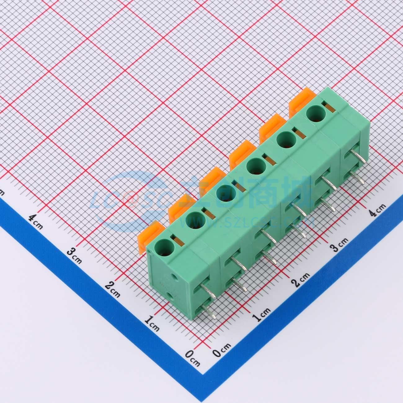点击查看大图 MX142R-7.62-06P-GN01-Cu-A实物图