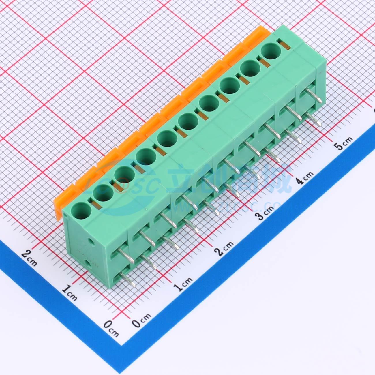 点击查看大图 MX142R-5.08-10P-GN01-Cu-A实物图