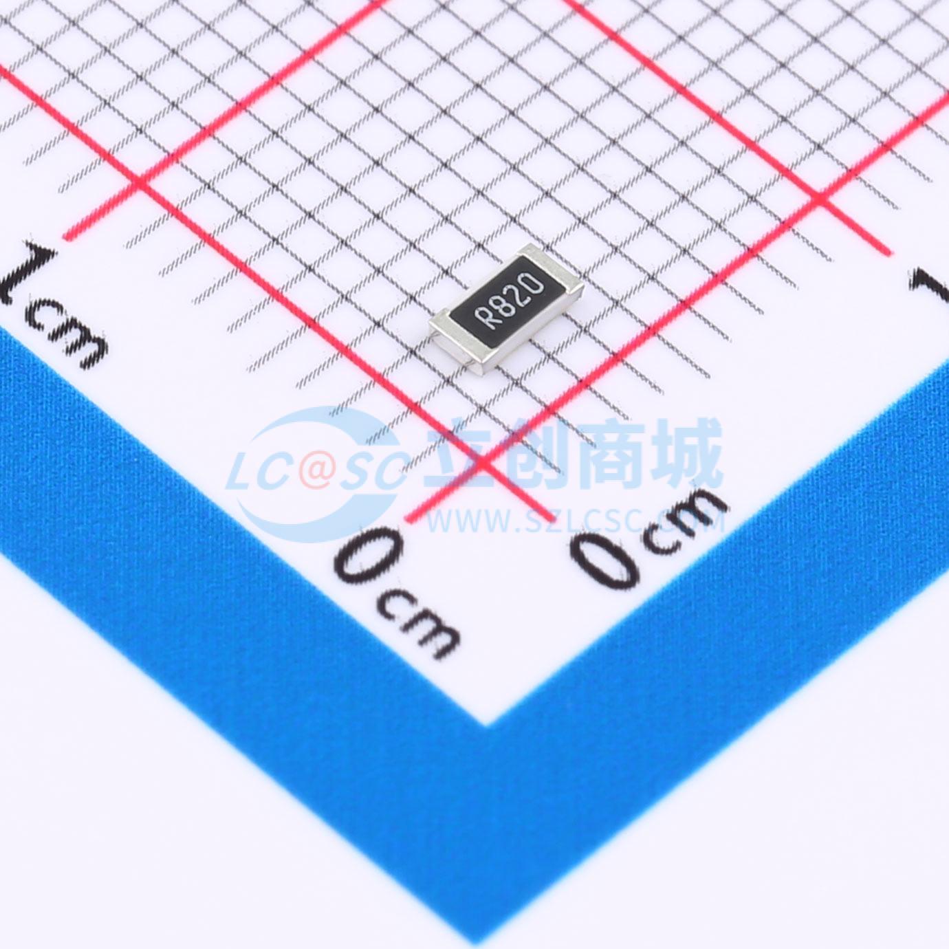 点击查看大图 RCWE1206R820FKEA实物图
