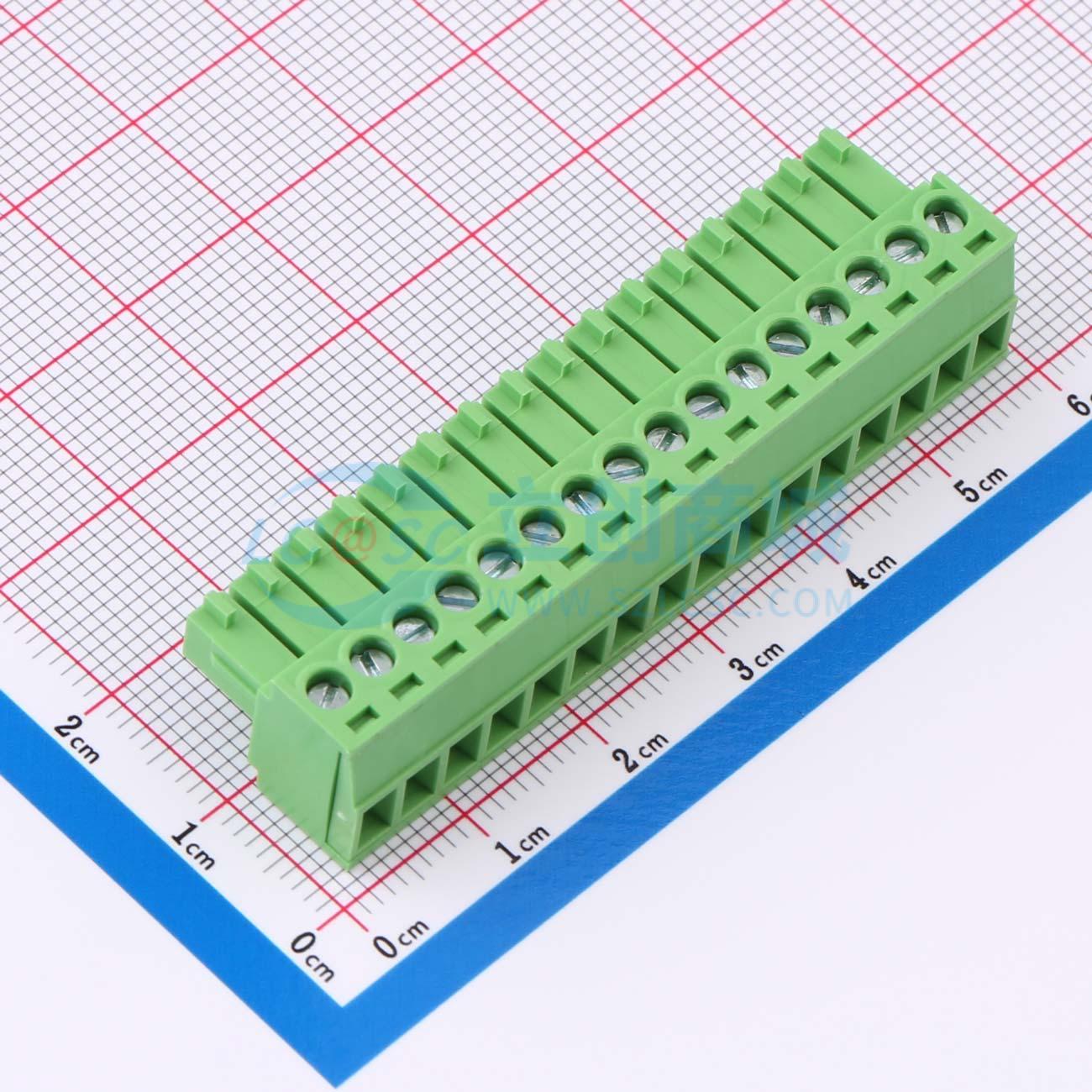 点击查看大图 HC-JXDZK-3.81-16P实物图