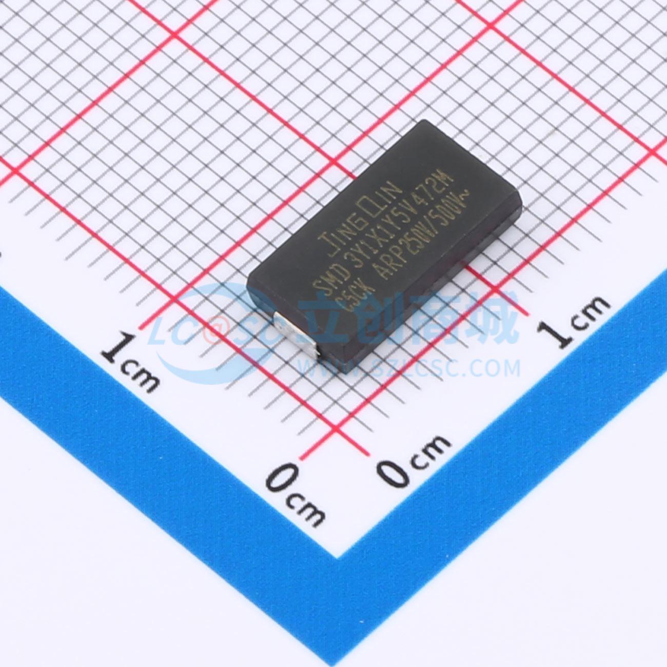 SMD-3Y1X1Y5V472M500VAC实物图