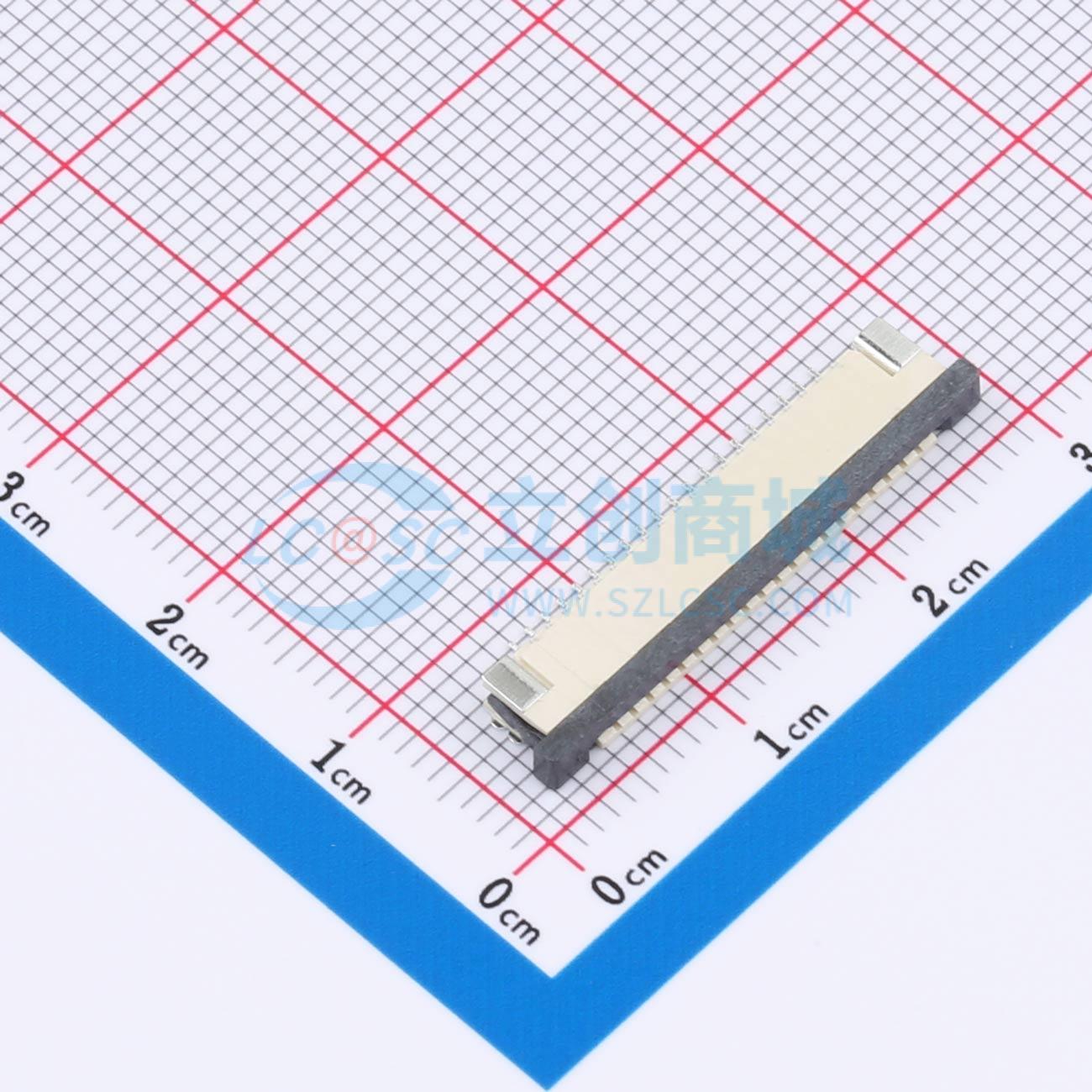点击查看大图 HC-FPC-1.0-20P-CXH25实物图