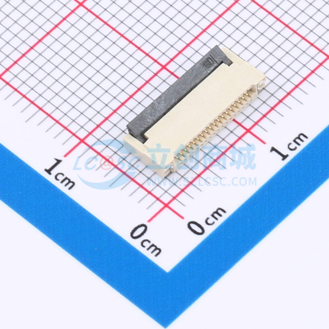 HC-FPC-0.5-18P-FHH20实物图