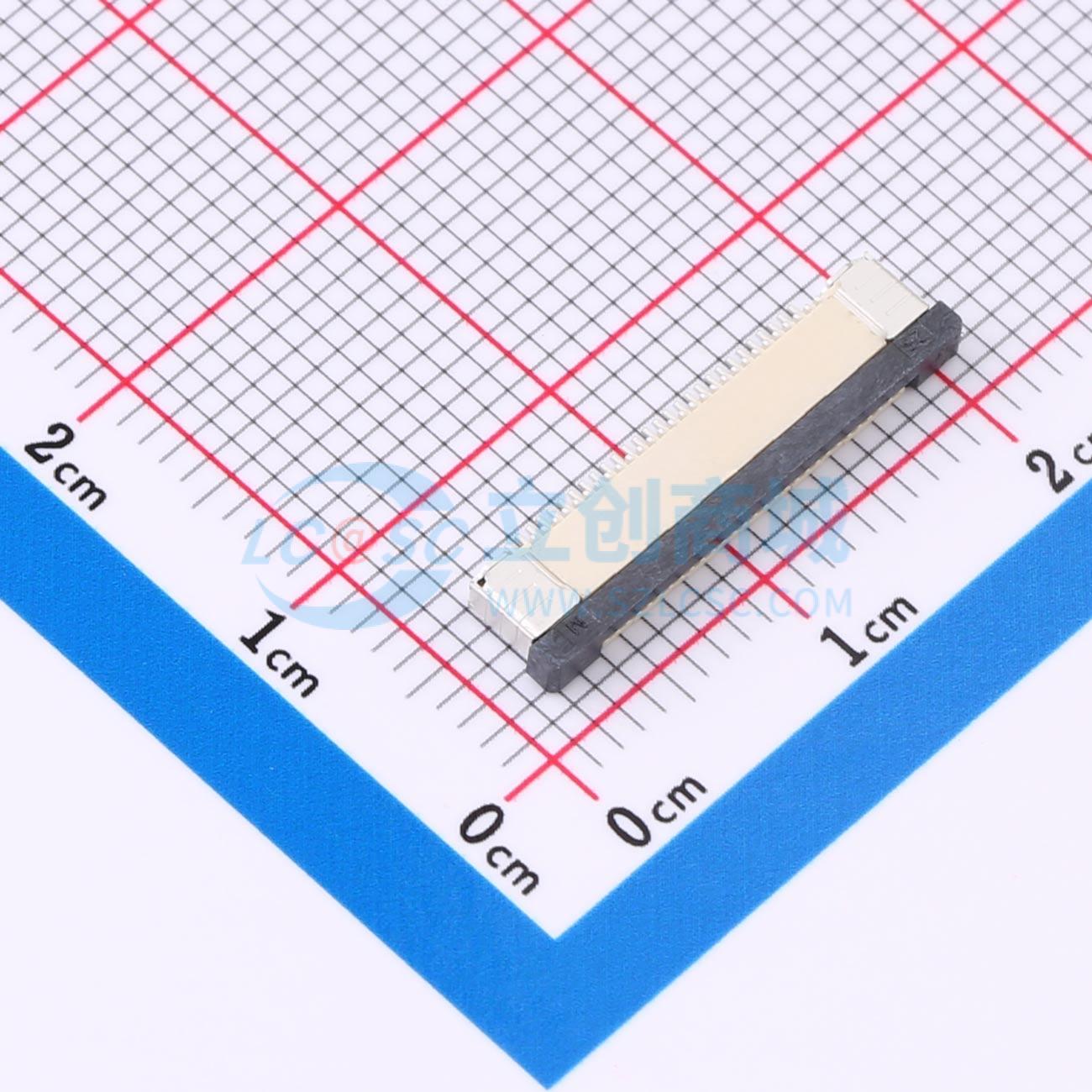 点击查看大图 HC-FPC-0.5-28P-CXH20实物图