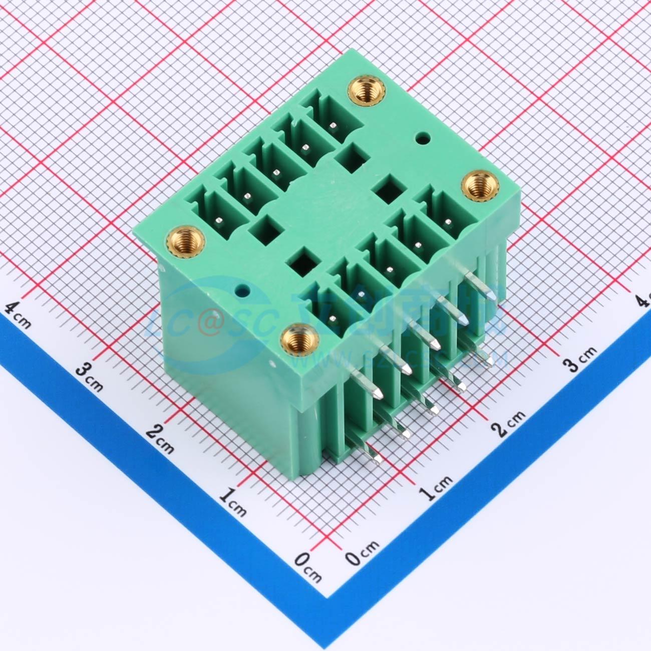 点击查看大图 MX15EDGRHM-3.81-2*05P-GN01-Cu-A实物图