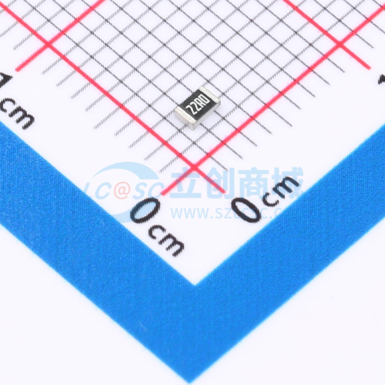 点击查看大图 RC0805FR-7W22RL实物图