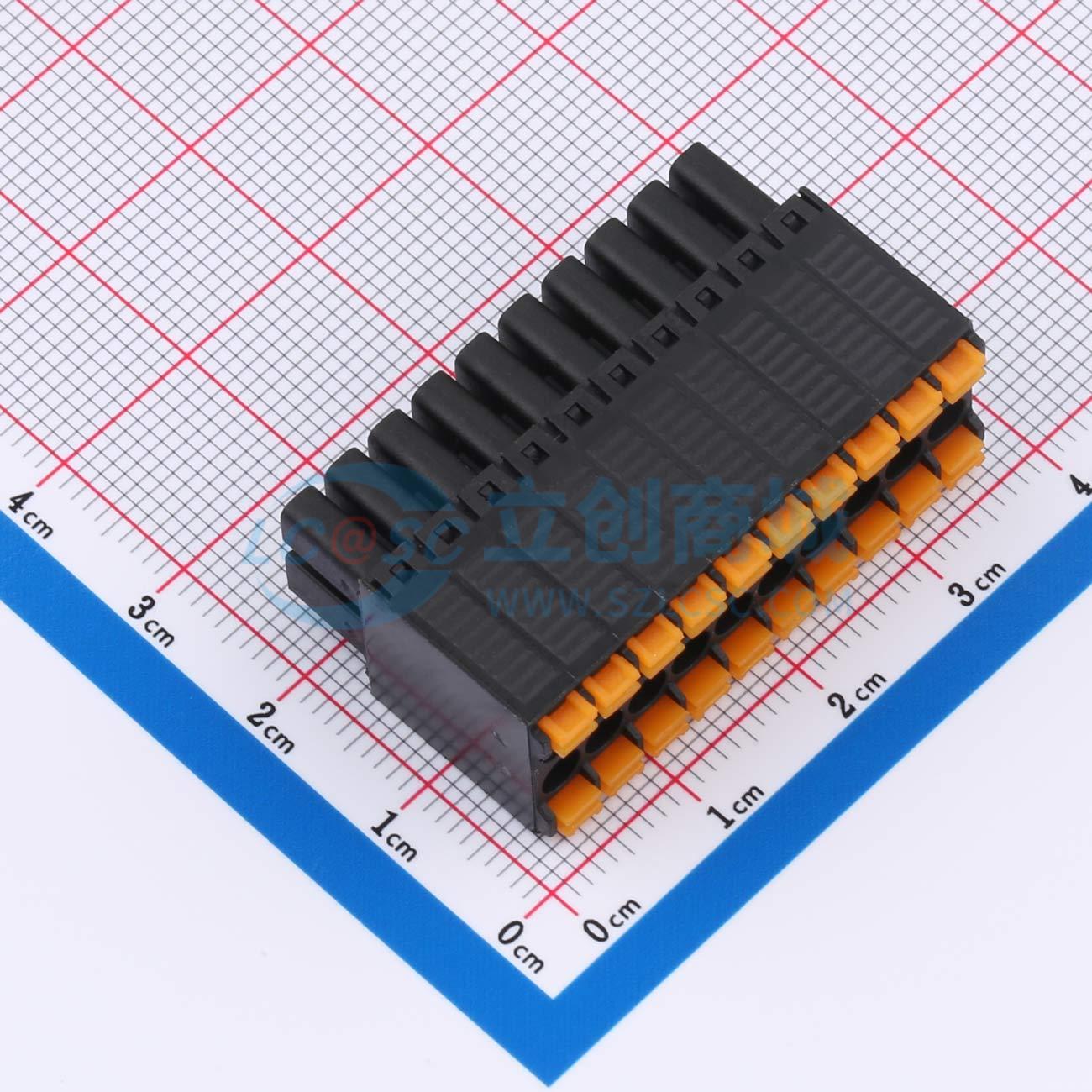 点击查看大图 MX15EDGKNH-3.5-2*10P-BK01-Cu-A实物图