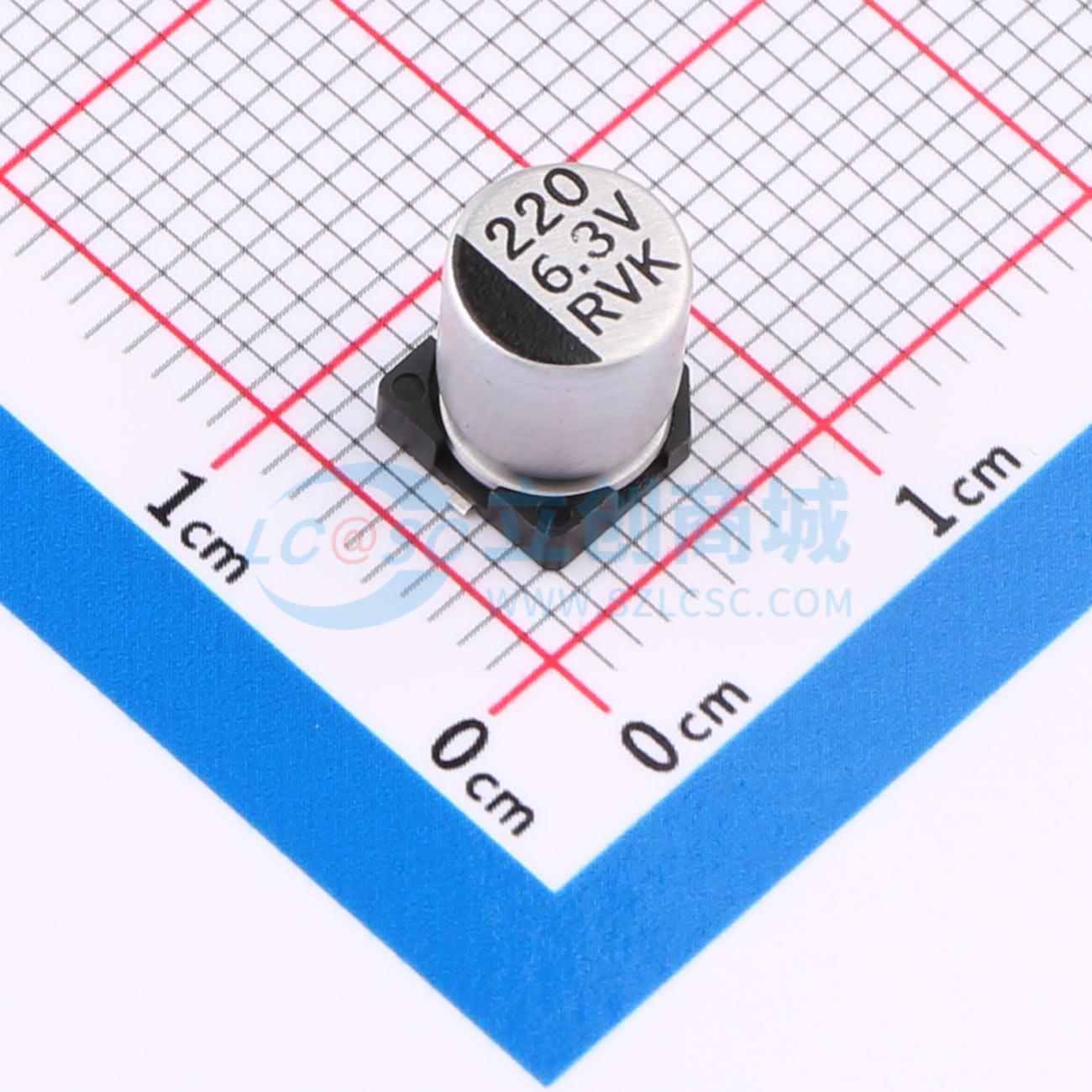 点击查看大图 RVK0J221M0607实物图