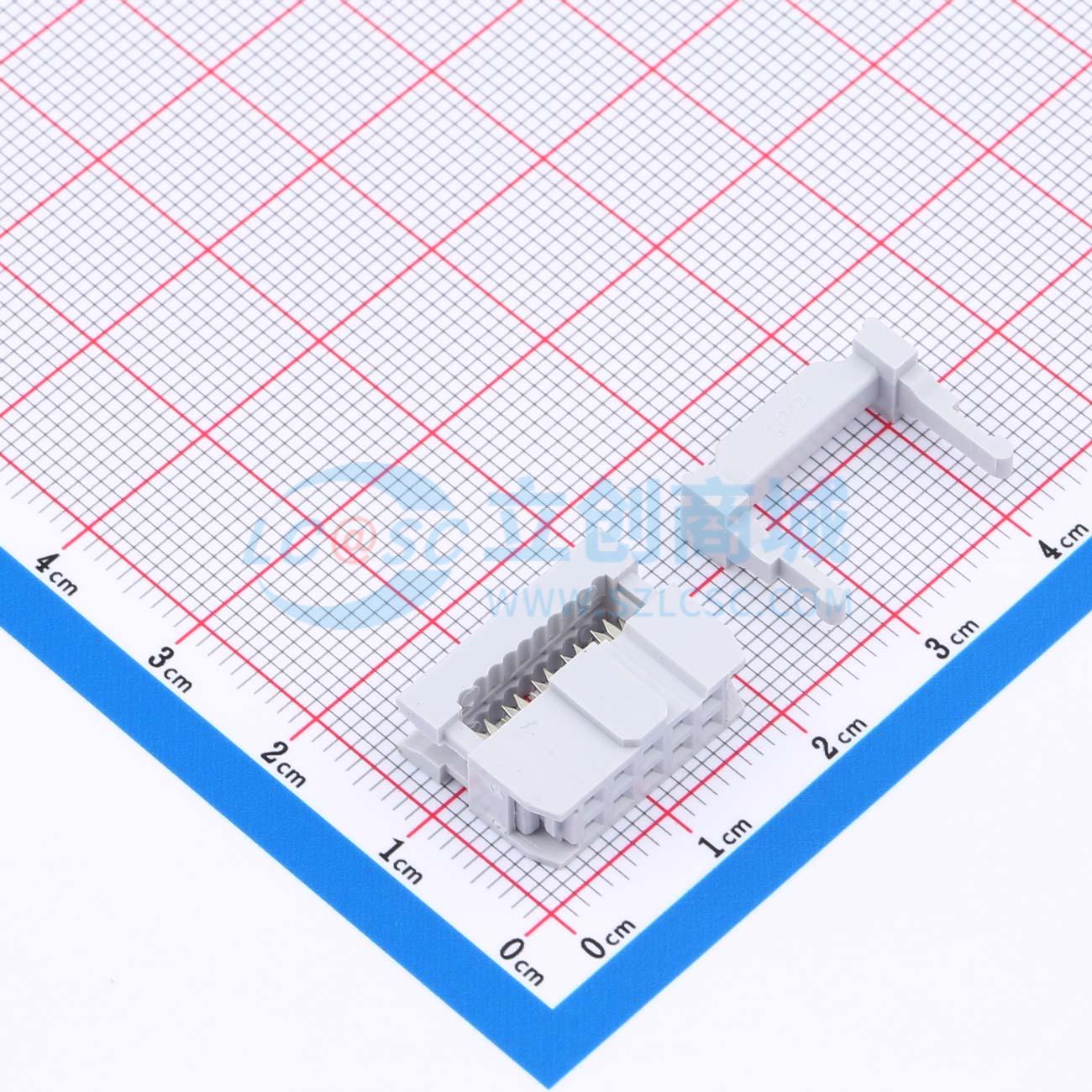 点击查看大图 FC-2.54-10P-Grey实物图