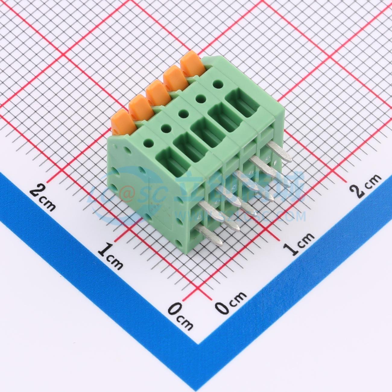 点击查看大图 KF208R-2.5-5P实物图