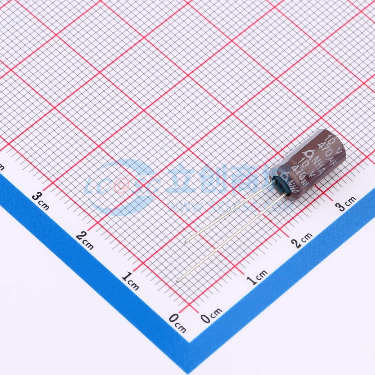 点击查看大图 NHA 10V470 6.3*11实物图