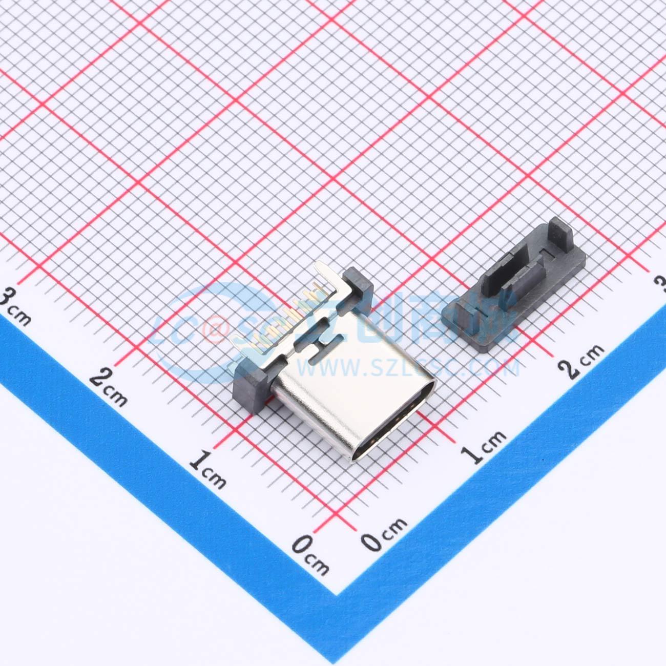 点击查看大图 HX-TYPE-C 16P 180 LC-B H10.0 TYPE C VERTICAL实物图