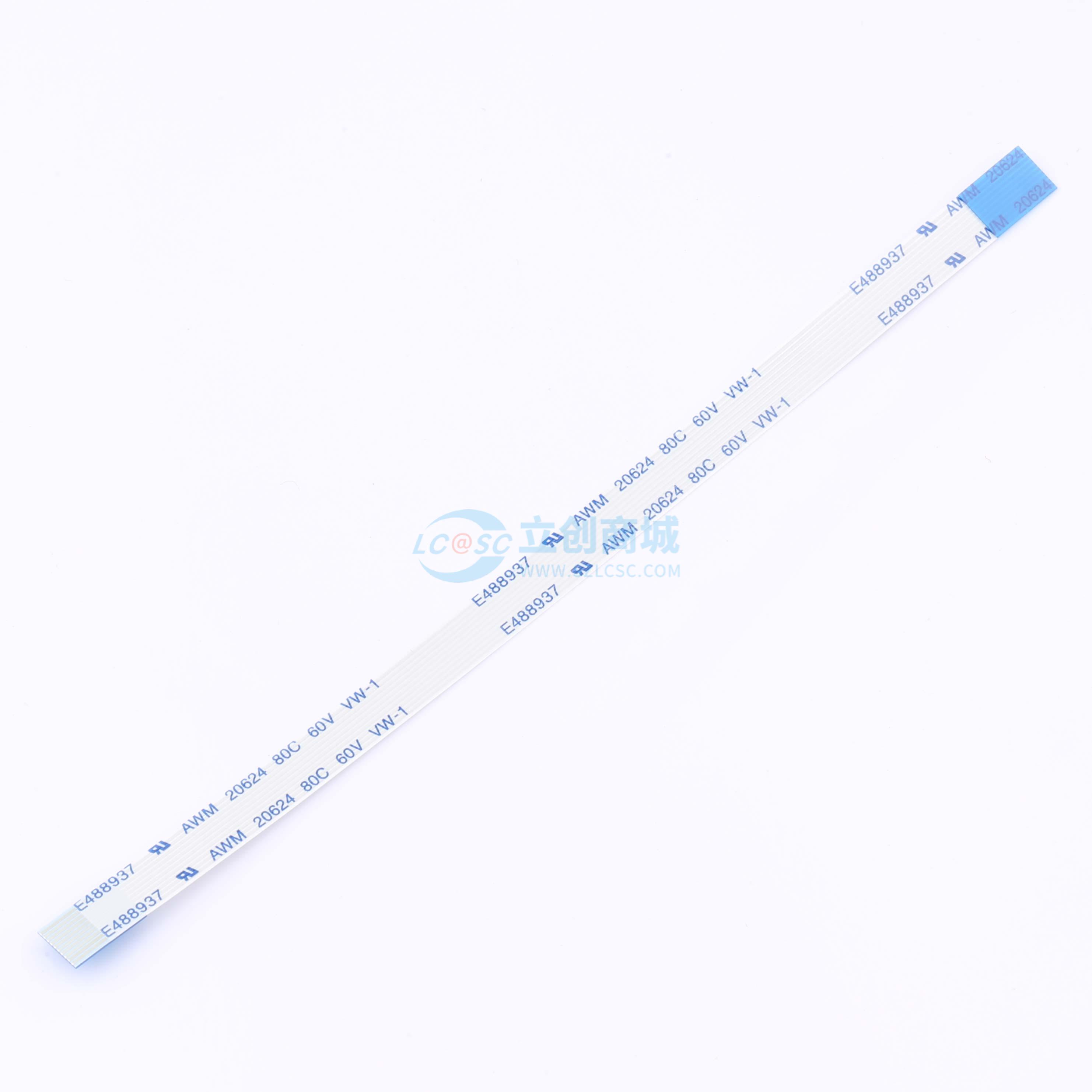 点击查看大图 FFC连接线 10P 间距0.5mm 长12CM 反向实物图