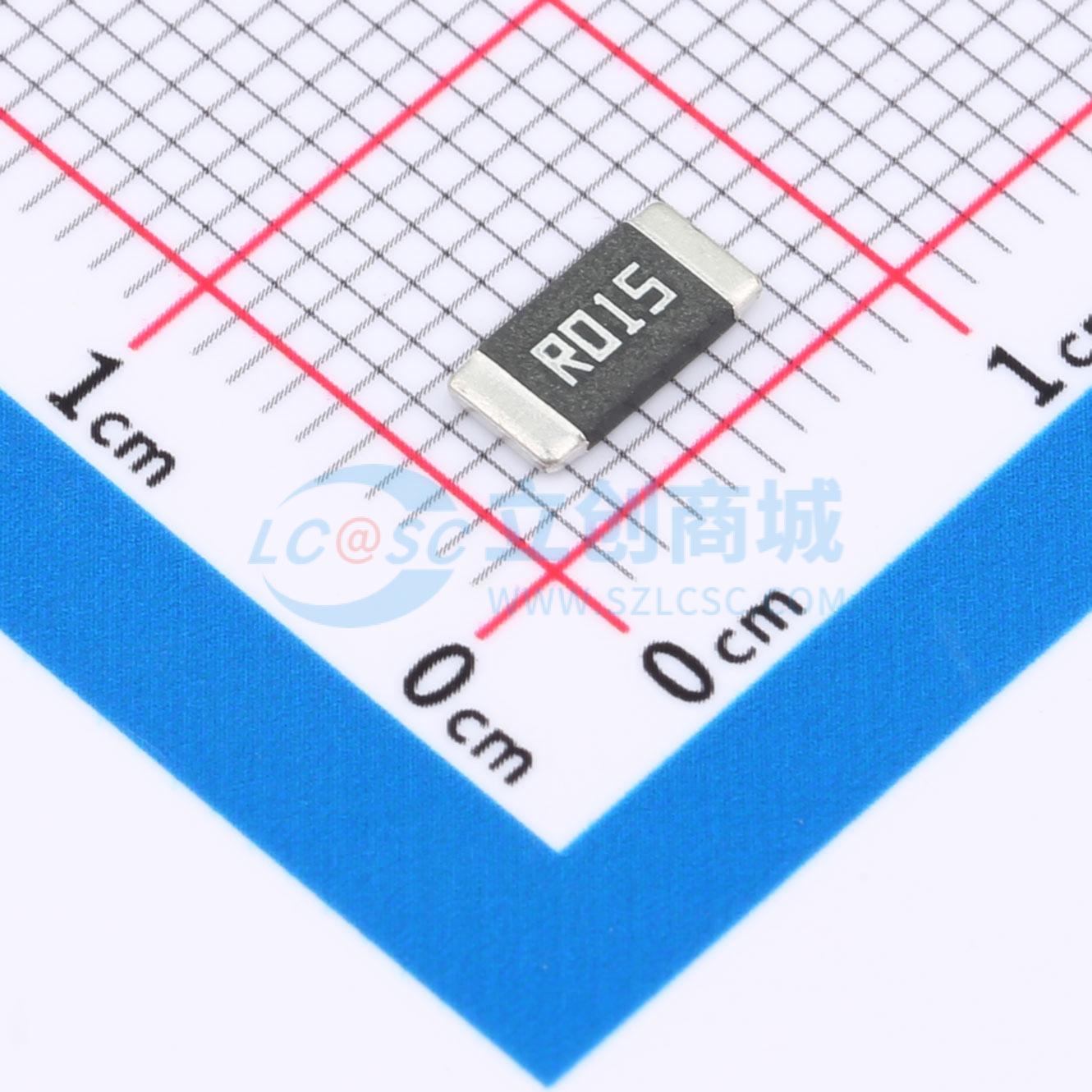点击查看大图 HoJLR2512-3W-15mR-1%实物图