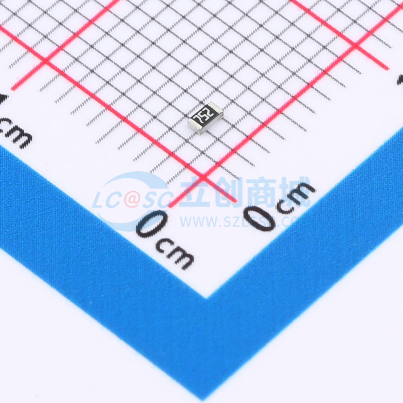 点击查看大图 RC0603JR-077K5L实物图