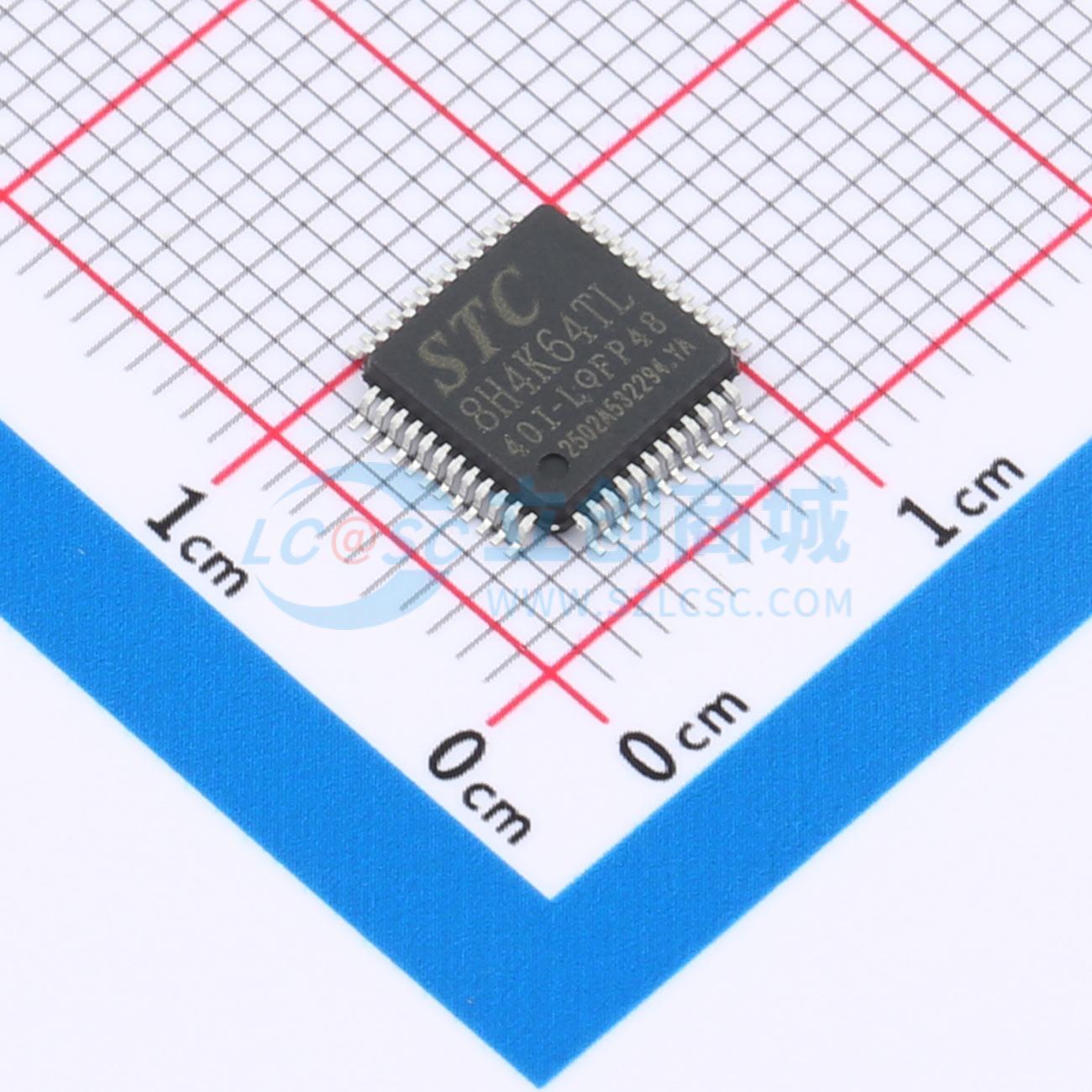 STC8H4K64TL-40I-LQFP48实物图