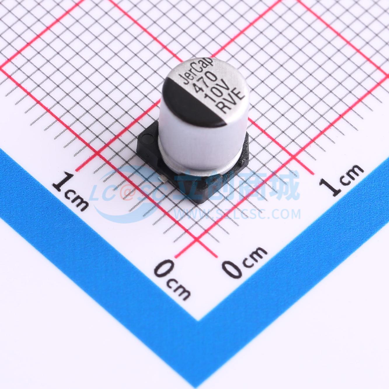 点击查看大图 RVE10V470M6X8实物图