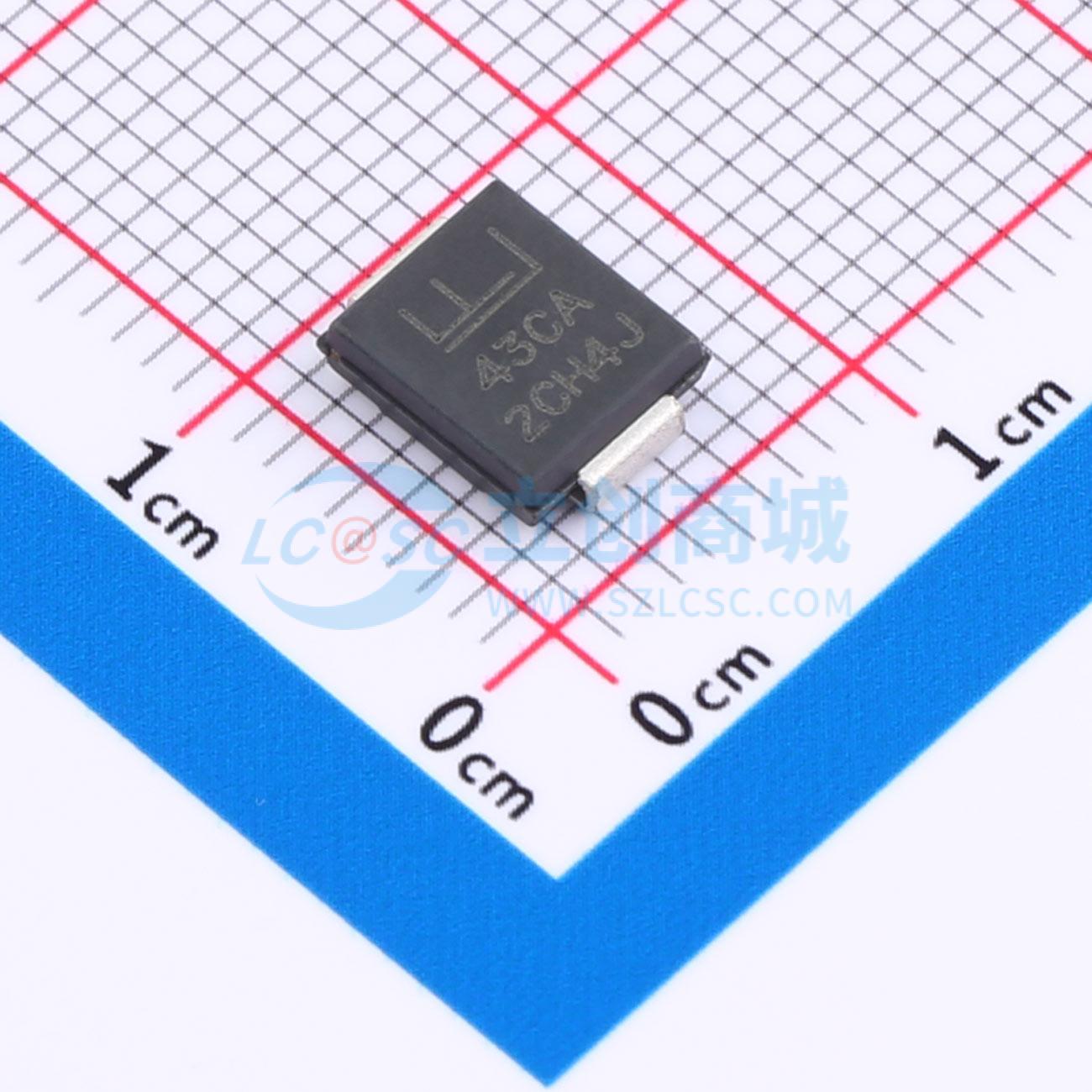 点击查看大图 TPSMC43CA实物图