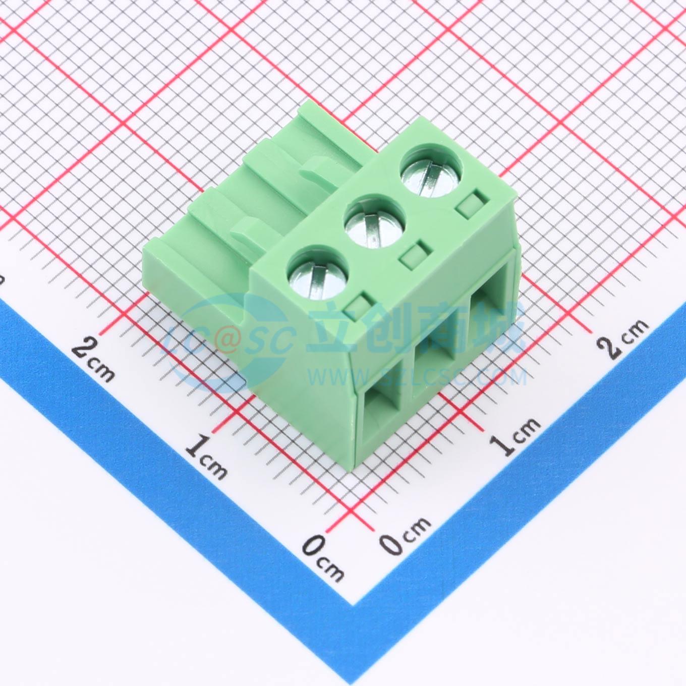 点击查看大图 HC-JXDZK-5.08-3P实物图