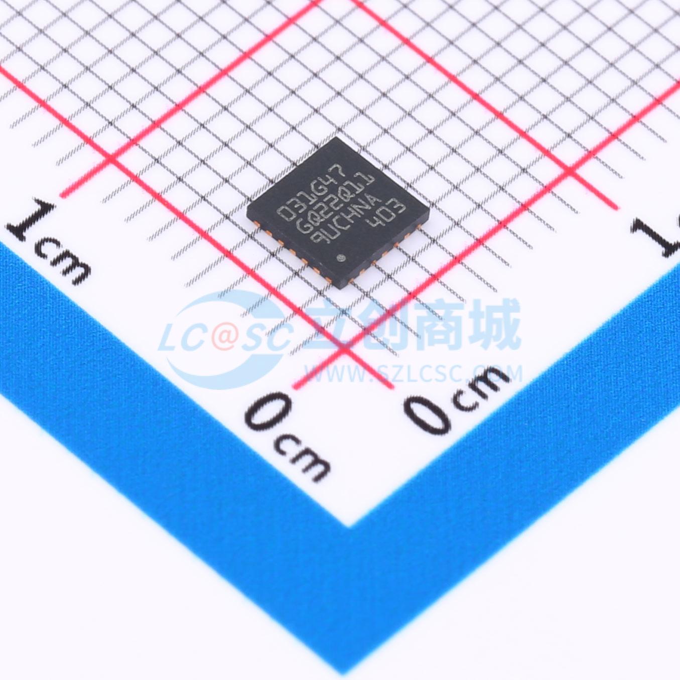 STM32F031G4U7实物图