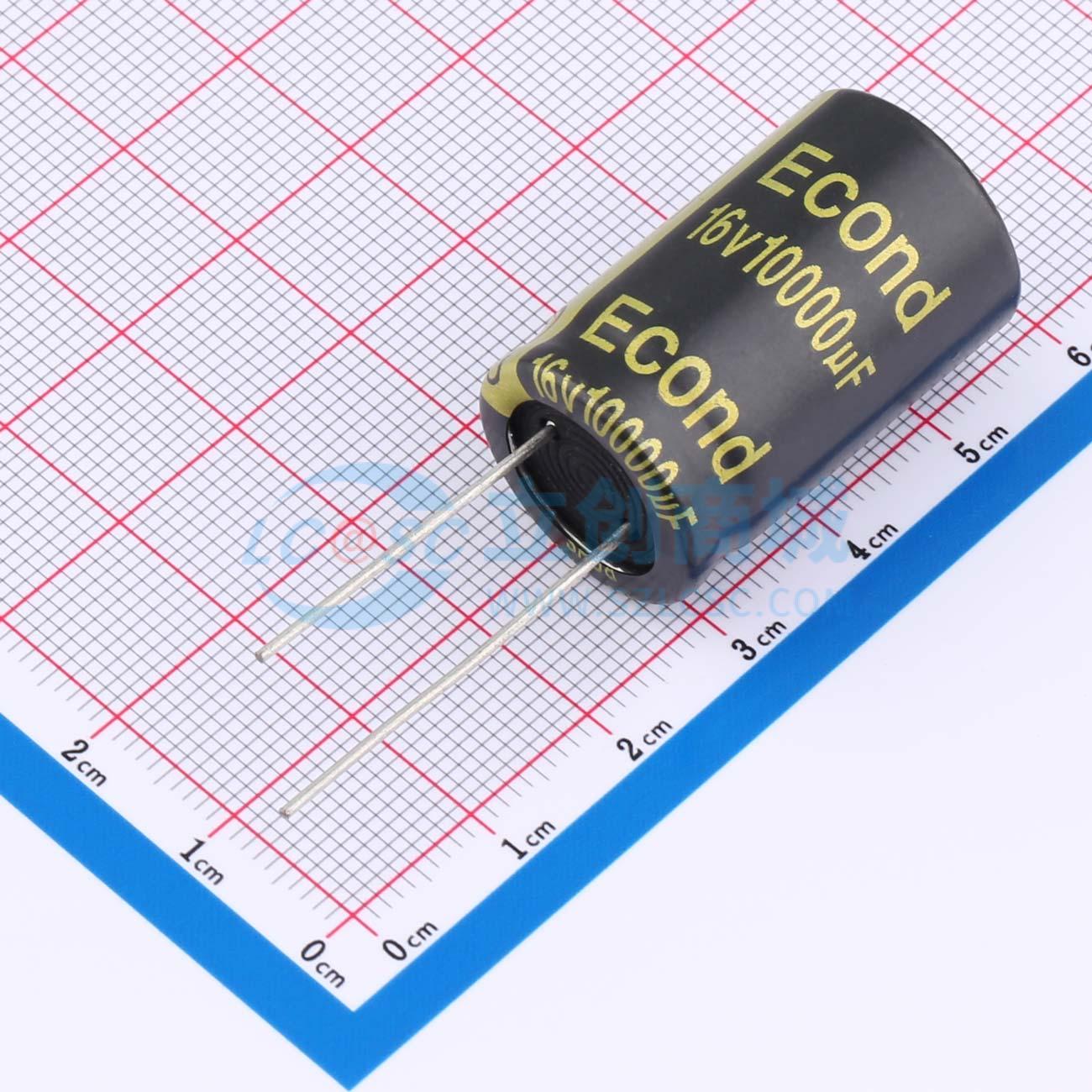 点击查看大图 10000uF16V18x30TE实物图