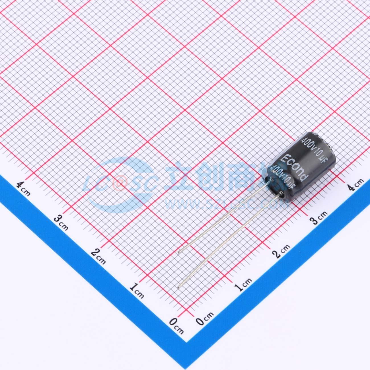 点击查看大图 10uF400V8x13KM实物图