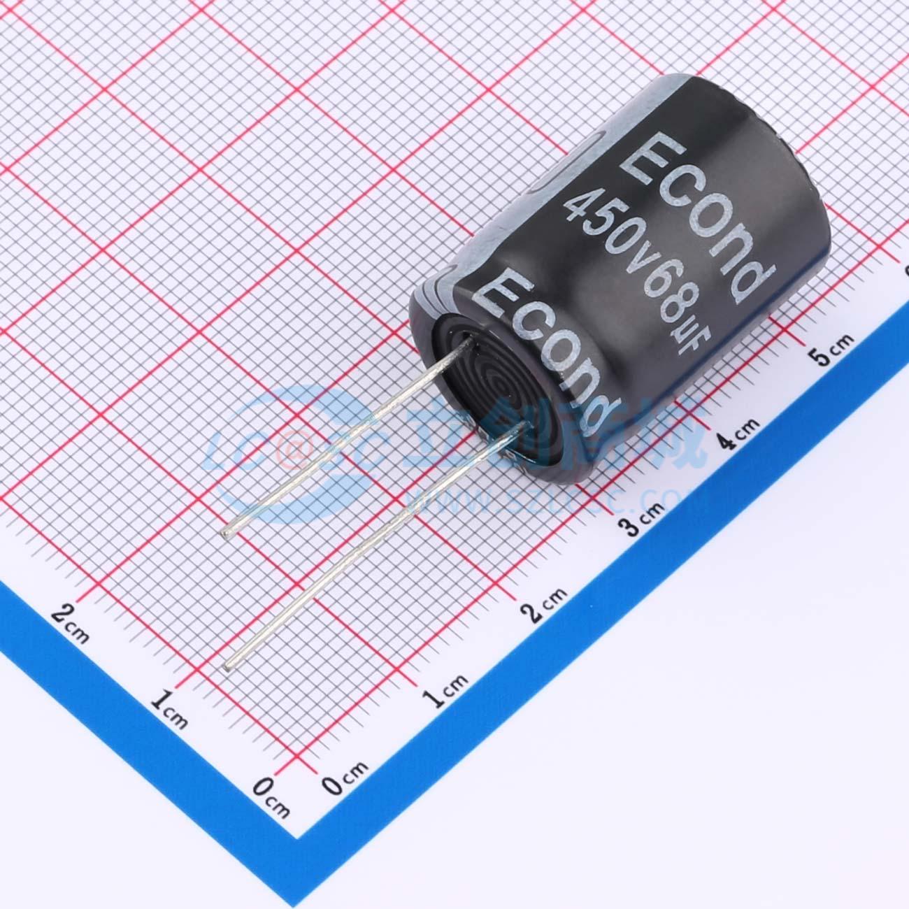 点击查看大图 68uF450V18x25KM实物图