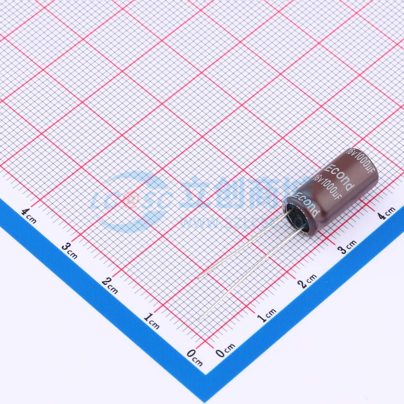 1000uF16V8x16GL实物图