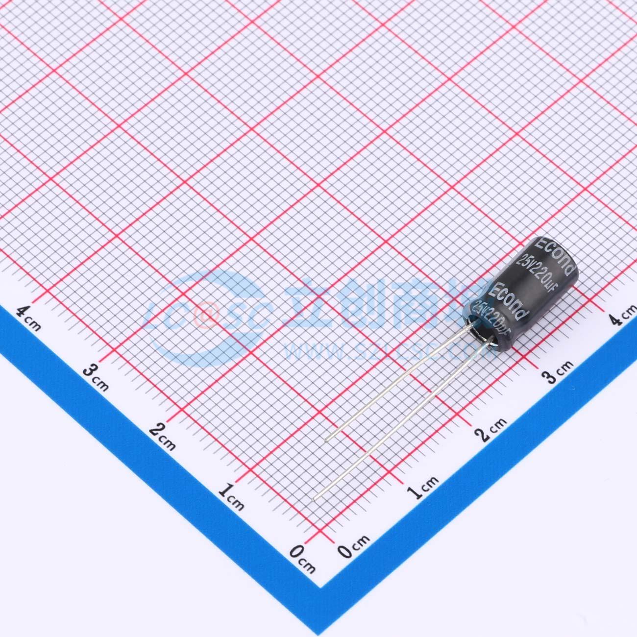 点击查看大图 220uF25V6.3x12KM实物图