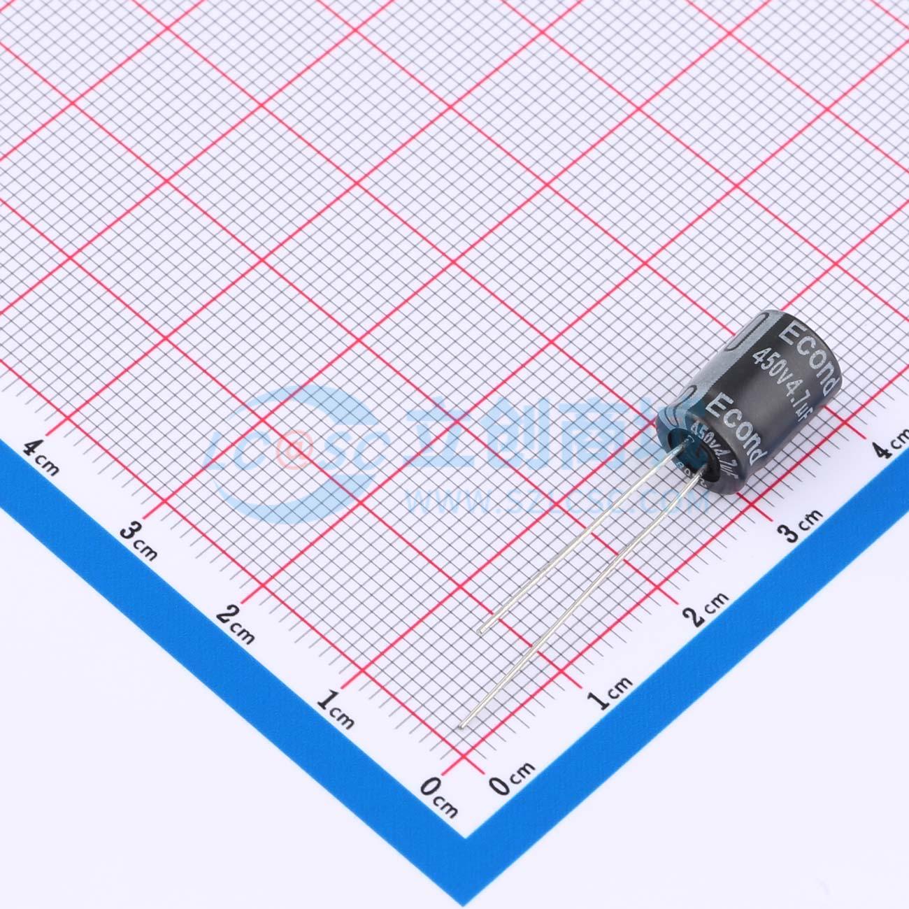 4.7uF450V8x12KM实物图