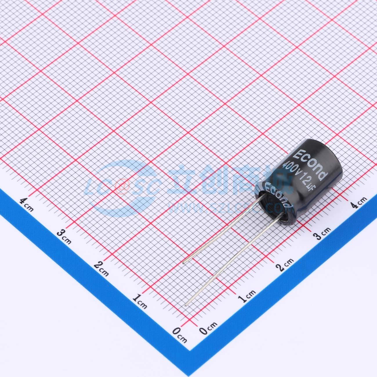 点击查看大图 12uF400V10x14FS实物图