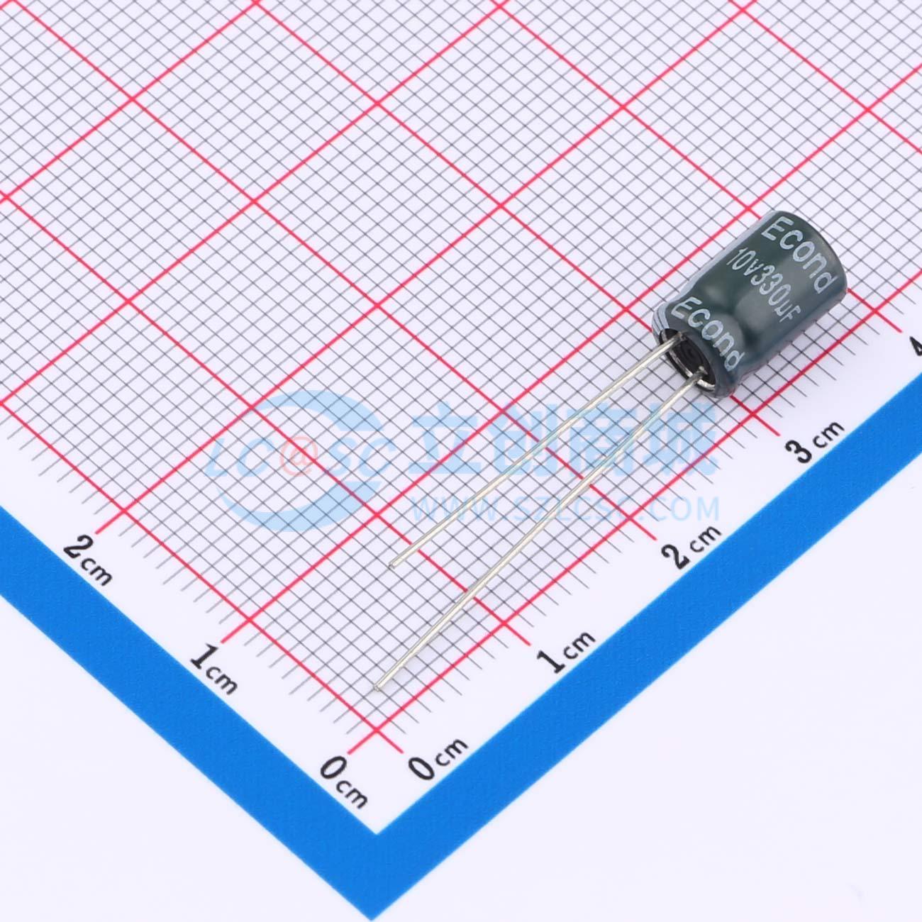 点击查看大图 330uF10V6.3x11GF实物图