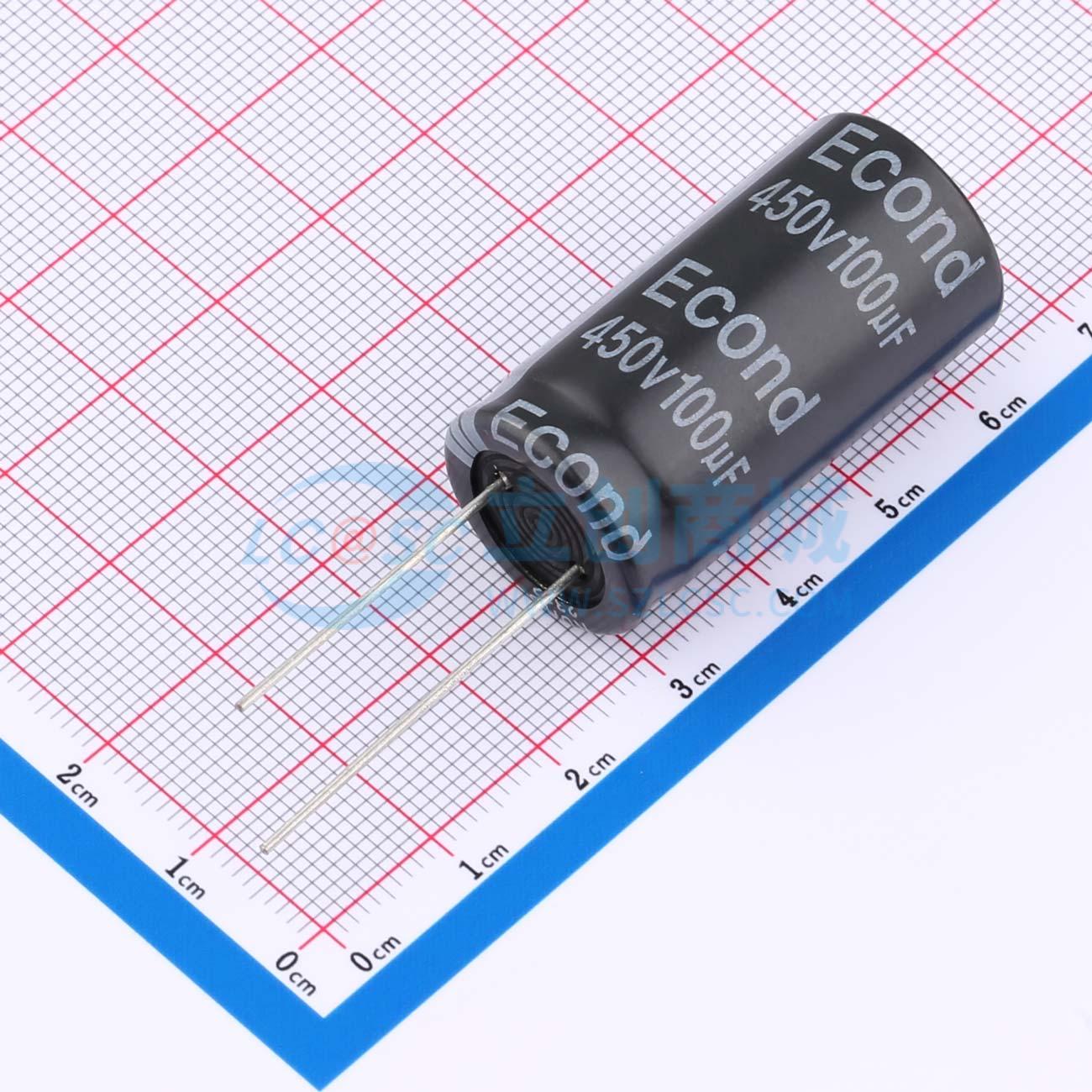 点击查看大图 100uF450V18x36KM实物图
