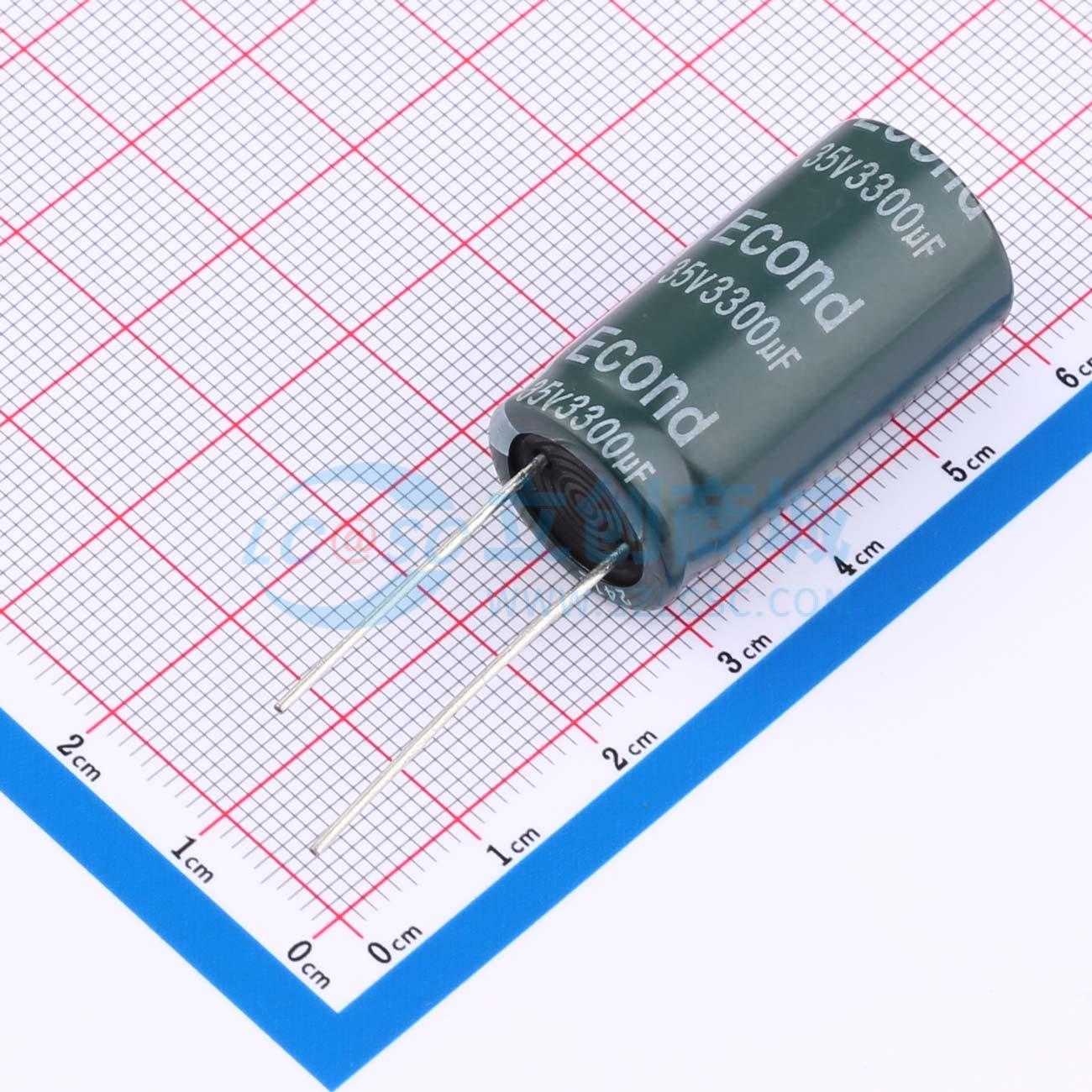 3300uF35V16x30GF实物图