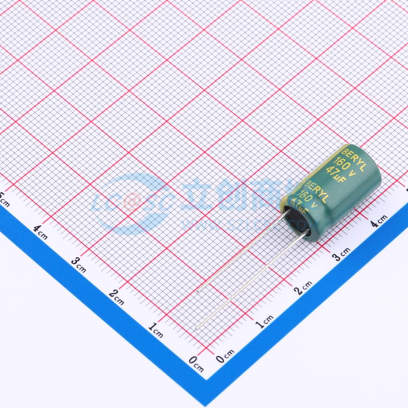 点击查看大图 RC160M470LO10*16TH-2A1Et实物图
