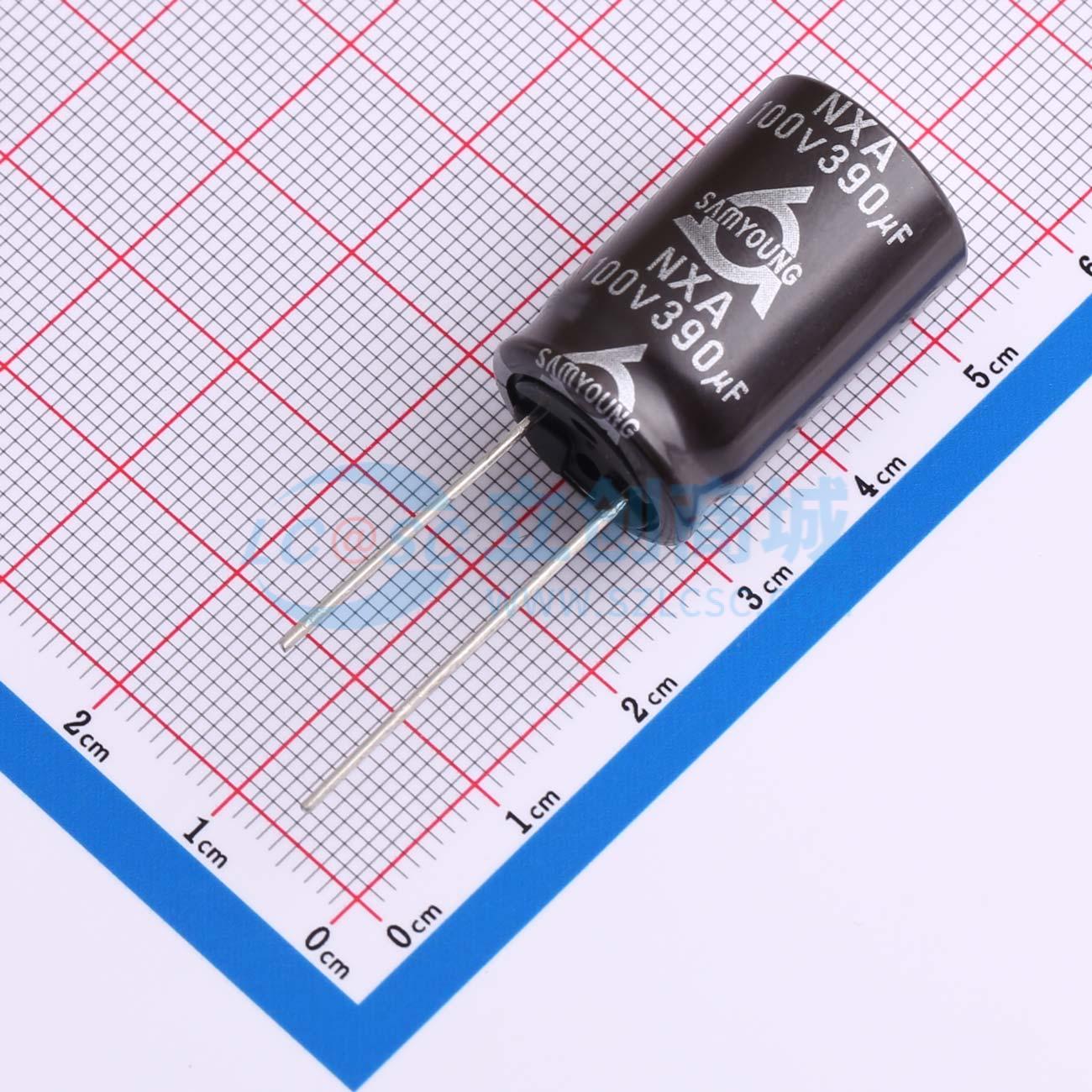 NXA 100V 390UF 16*25实物图