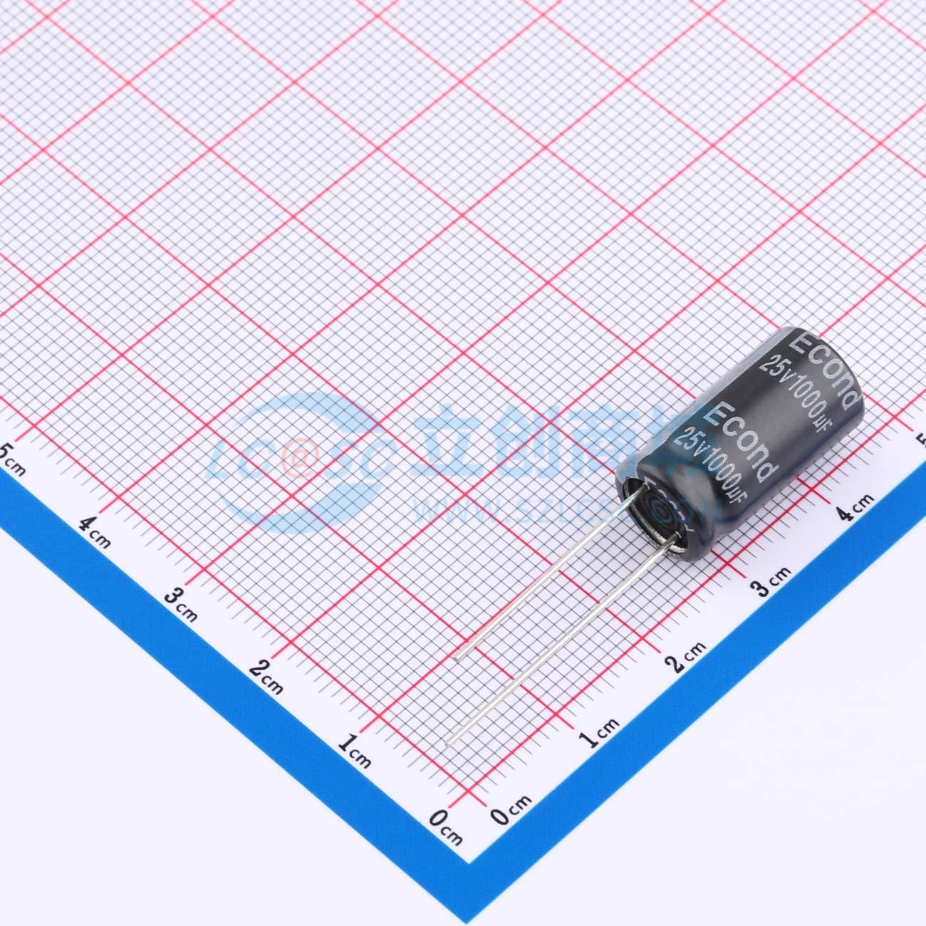 点击查看大图 1000uF25V10x20KM实物图