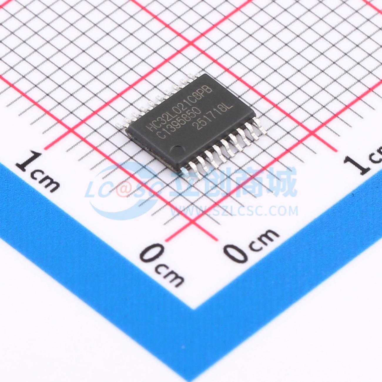 点击查看大图 HC32L021C8PB-TSSOP20TR实物图