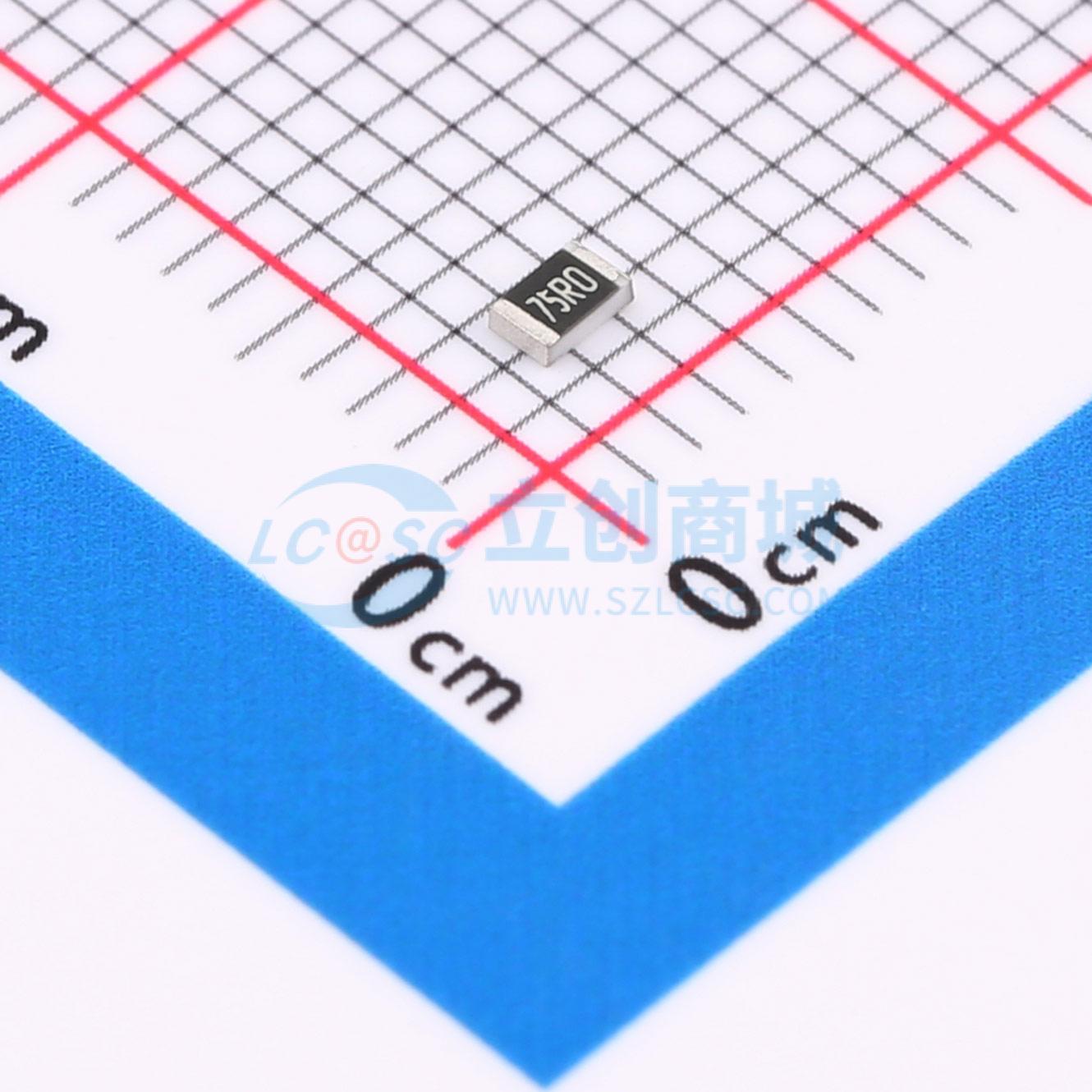 点击查看大图 0805W8F750JT5E实物图