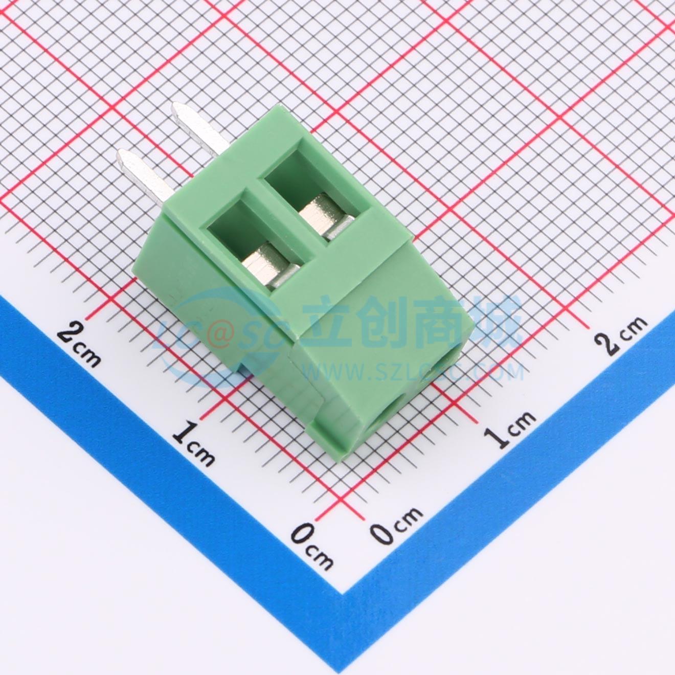 点击查看大图 DB129V-5.08-2P-GN-S实物图