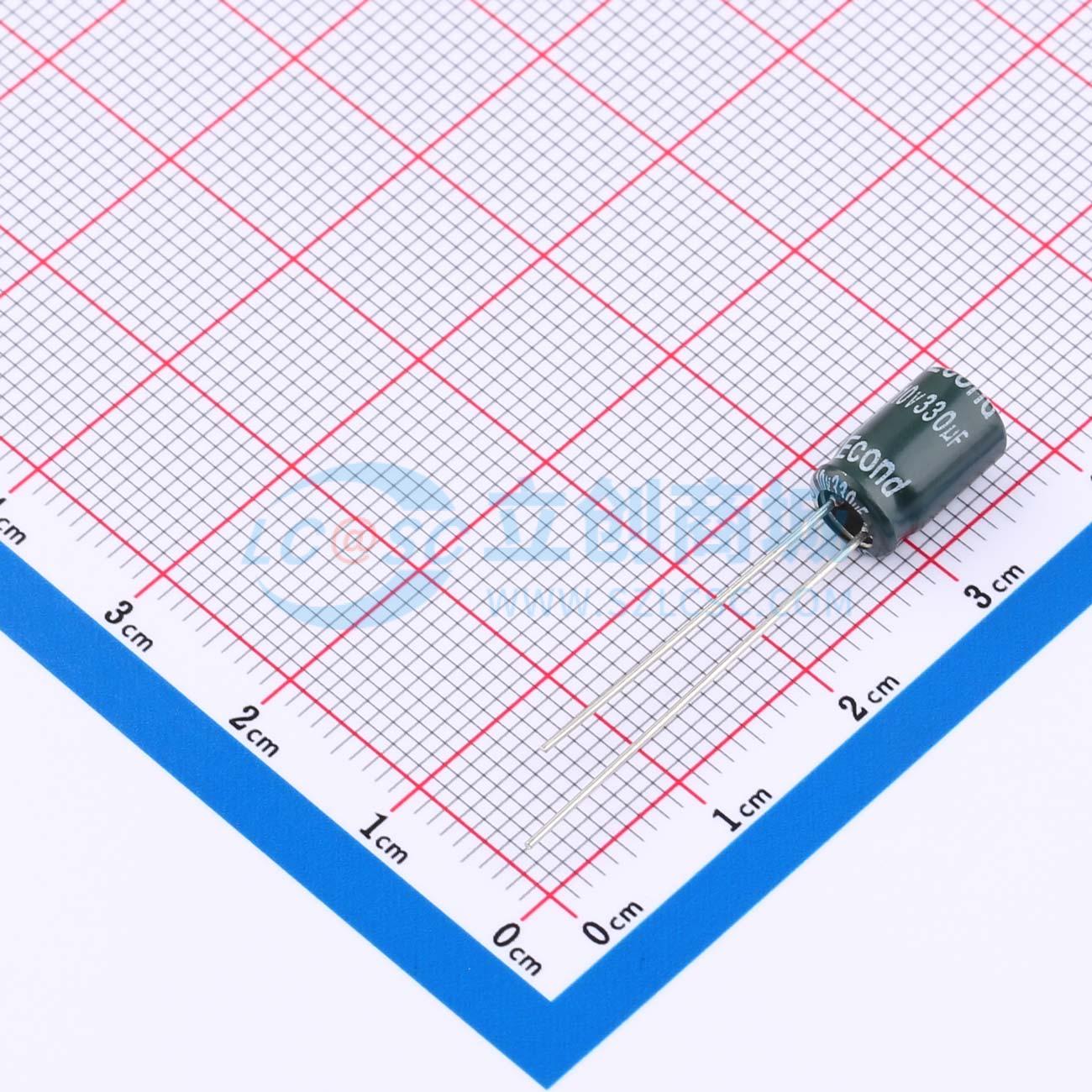点击查看大图 330uF10V6.3x10GF实物图