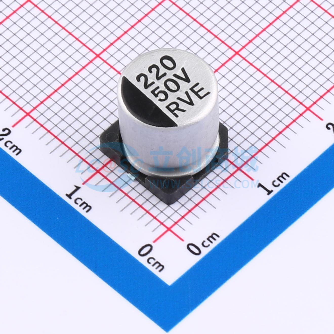 点击查看大图 RVE1H221M1010实物图